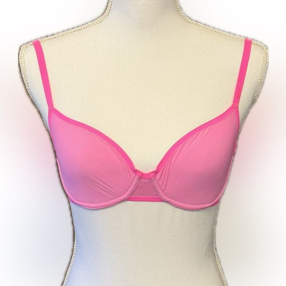 NWT Aerie Smoothez Full Coverage Neon Pink Underwire Bra 32D 34C 30DD